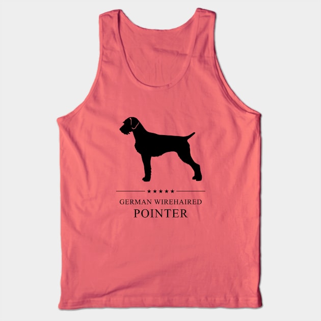 German Wirehaired Pointer Black Silhouette Tank Top by millersye